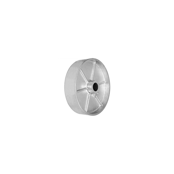 8"x2" GRAY IRON SEMI STEEL WHEEL, 1,400 LBS CAPACITY